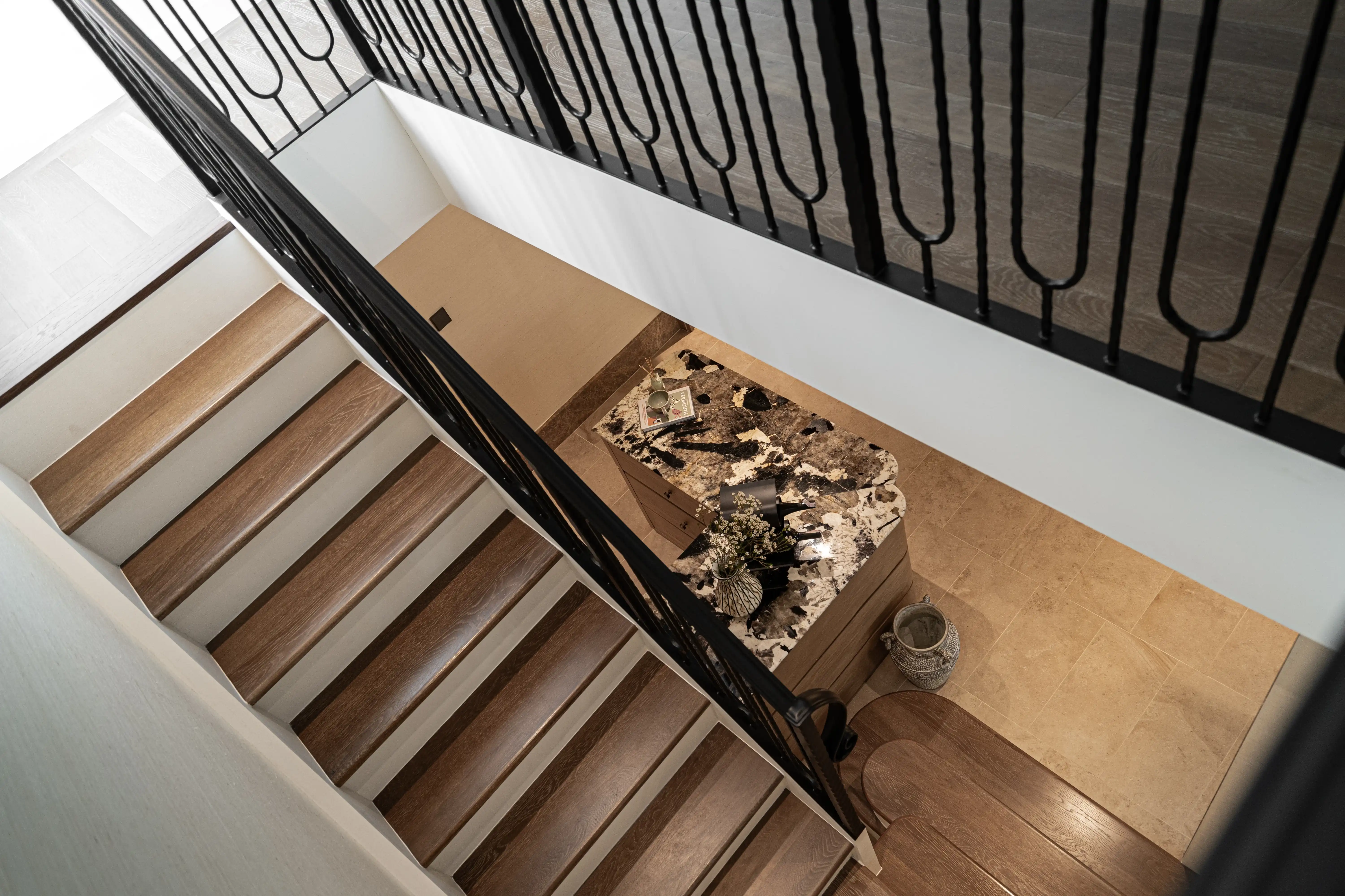 BEDROOM — WALLPAPER & WOOD PANELING