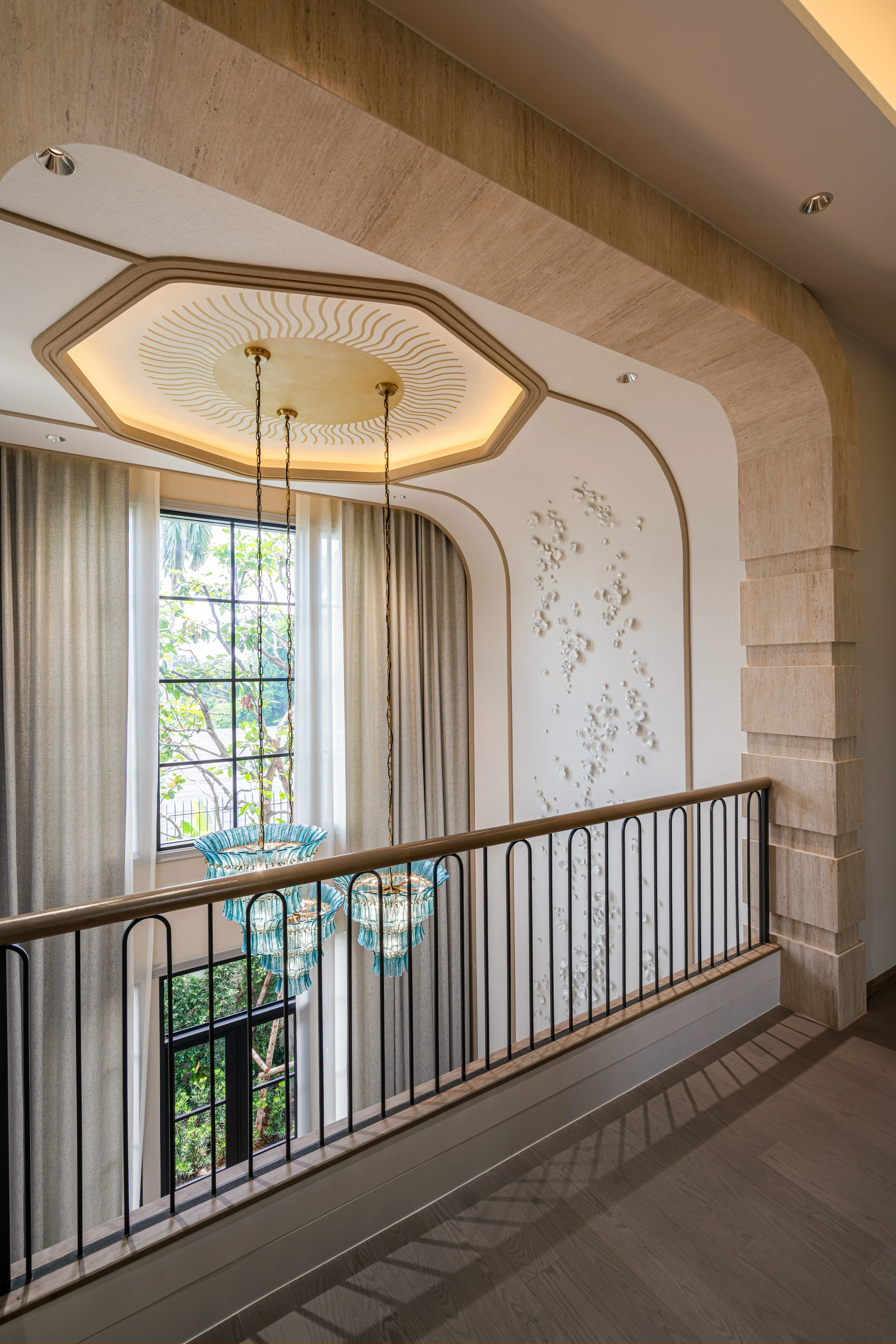 Aerial View — Double Height Living Room